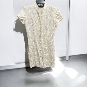 Tina Hagen Cream Mini Dress
